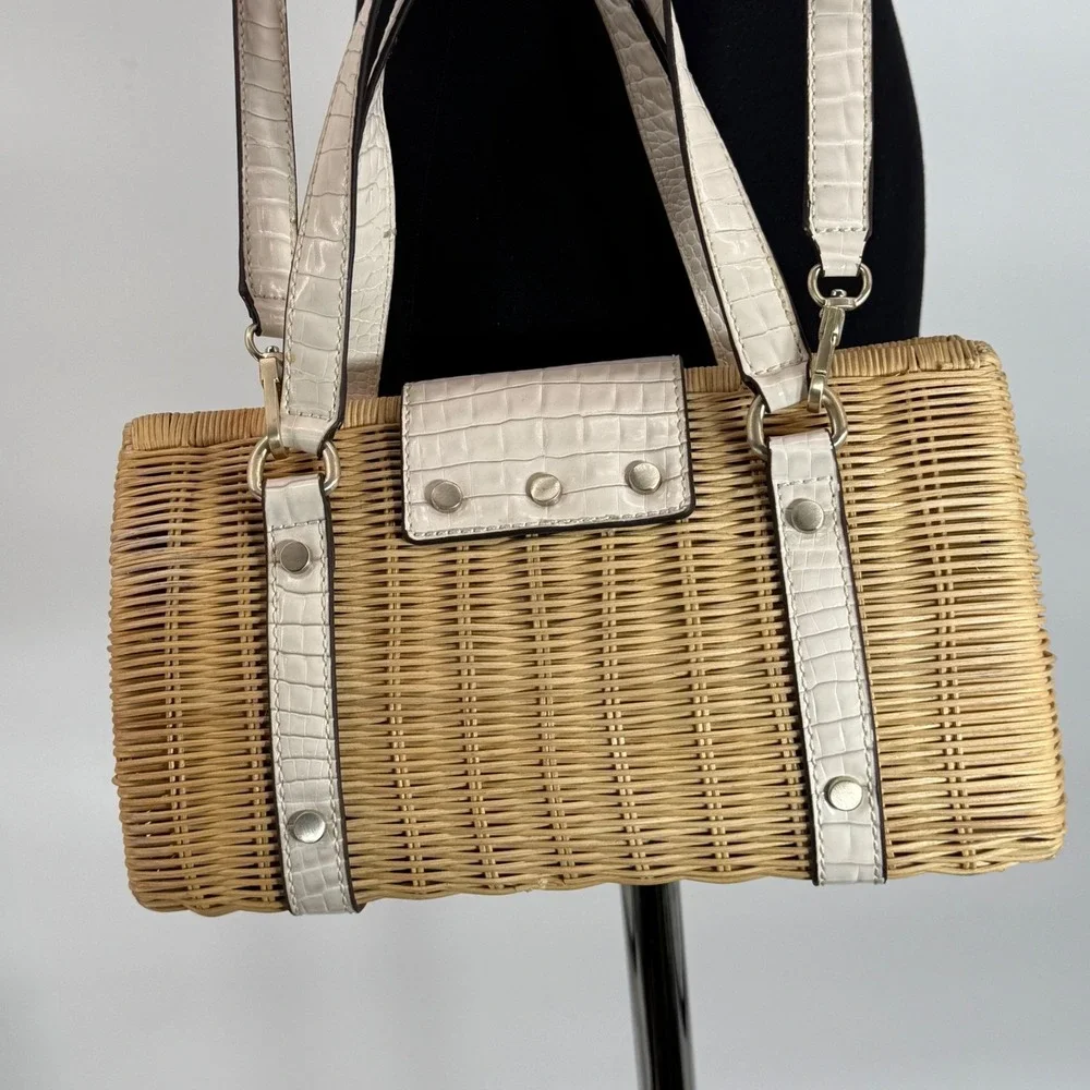 Guess wicker satchel